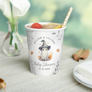 Gobelets En Papier Coupes de papier Baby shower Halloween Ghost