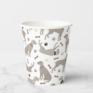 Gobelets En Papier Coupes de papier blanc pour os et pattes Weimarane
