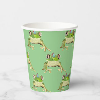 Gobelets En Papier Coupes de papier de grenouille