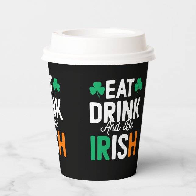 Gobelets En Papier Coupes de papier de la Saint Patrick (Verso)