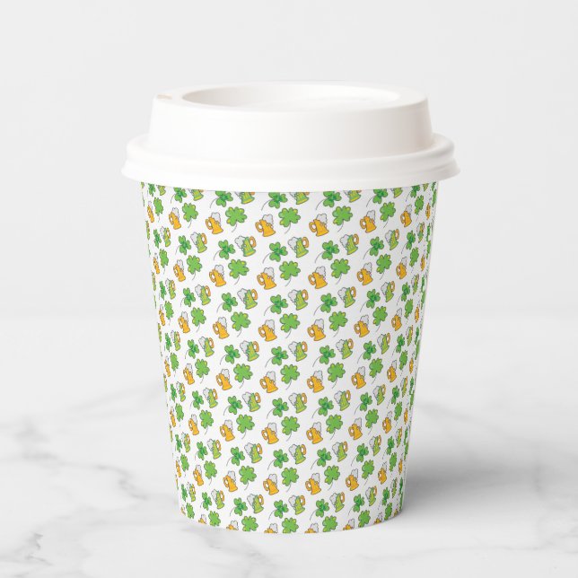 Gobelets En Papier Coupes de papier de la Saint-Patrick (Verso)
