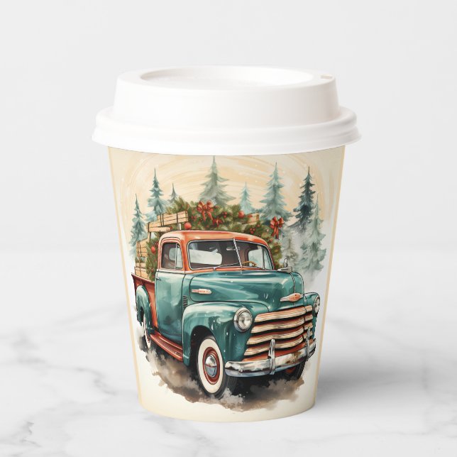 Gobelets En Papier Coupes de papier de Noël (Recto)