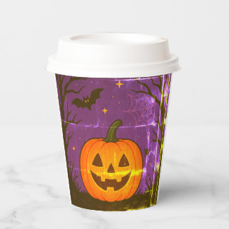 Gobelets En Papier Coupes de papier d'Halloween Citrouilles pour les 