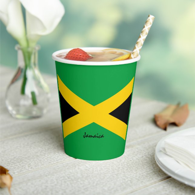 Gobelets En Papier Coupes de papier du drapeau jamaïcain & fête jamaï (Insitu)