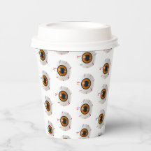 Coupes de papier Halloween Eyeballs Taille : 8 oz