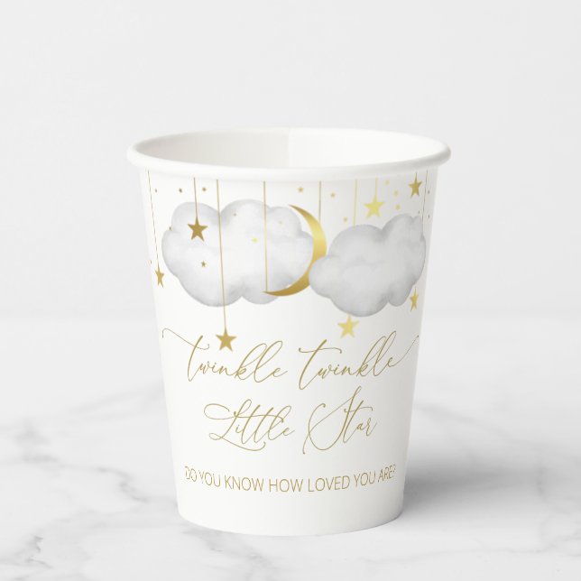 Gobelets En Papier Coupes de papier Lune et Étoiles (Gauche)