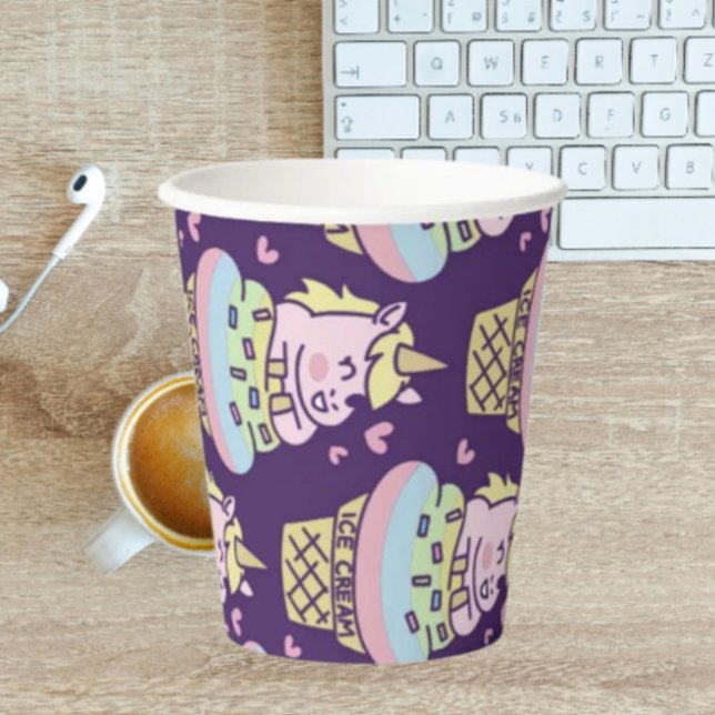 Gobelets En Papier Coupes de papier Unicorn Sweet Pride (Créateur téléchargé)