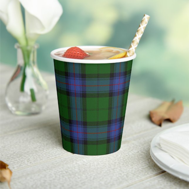 Gobelets En Papier Coupes en papier Armstrong Scottish Clan Tartan (Insitu)