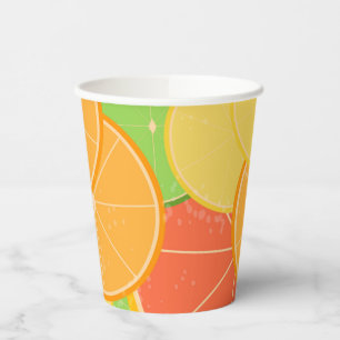 Gobelets En Papier Coupes en papier Citrus Joy