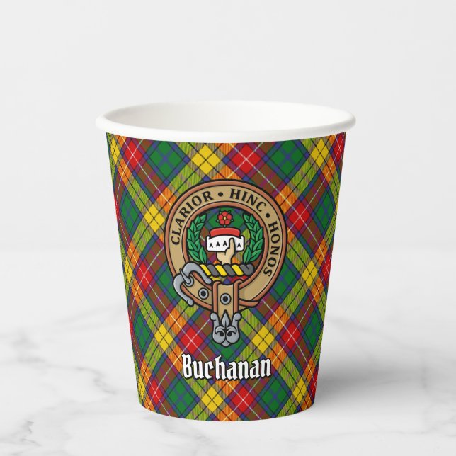Gobelets En Papier Coupes en papier Clan Buchanan Crest (Recto)