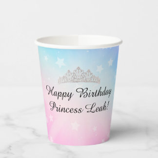 Gobelets En Papier Coupes en papier d'anniversaire Rainbow Princess
