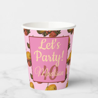 Gobelets En Papier Coupes en papier de fruits