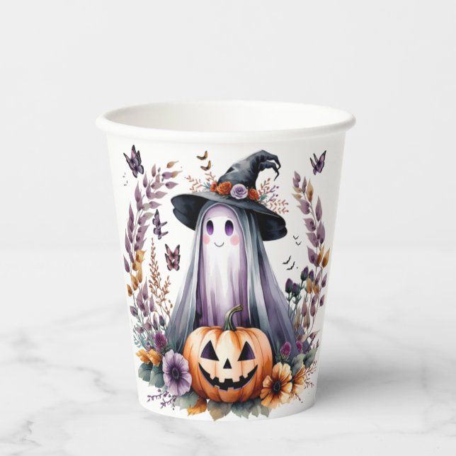 Gobelets En Papier Coupes en papier d'Halloween (Recto)