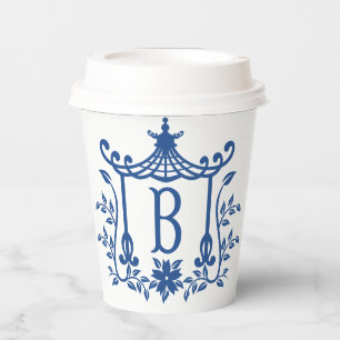 Gobelets En Papier Coupes en papier Monogramme B de pagode chic