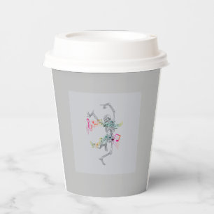 Gobelets En Papier Coupes en papier squelette dansantes