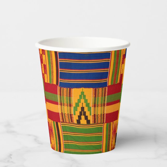 Gobelets En Papier Coupes papier Kente (Recto)