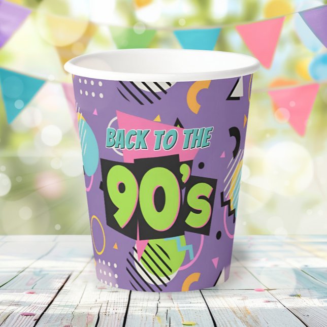 Gobelets En Papier Coupes papier rétro années 90 (Créateur téléchargé)