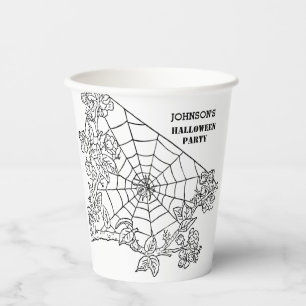 Gobelets En Papier Coupes papier vintage Spider Web Halloween Party