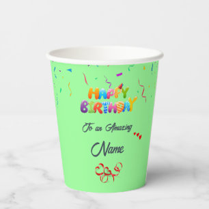 Gobelets En Papier Coupes personnalisées uniques pour les fêtes d'ann