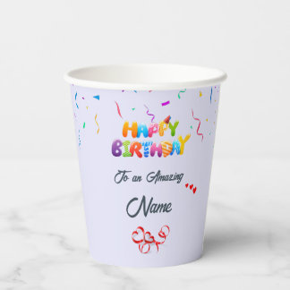 Gobelets En Papier Coupes personnalisées uniques pour les fêtes d'ann