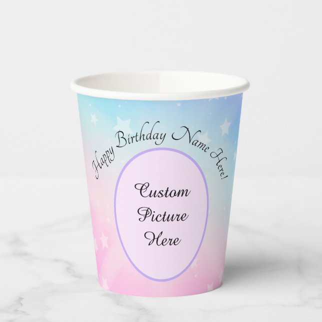 Gobelets En Papier Coupes photo personnelles Rainbow Princess (Gauche)