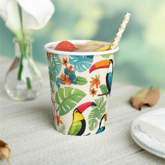 Gobelets En Papier Couvert de Toucan Tropical