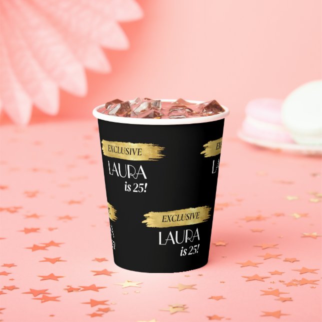 Gobelets En Papier Couverture du magazine d'anniversaire moderne Blac (Insitu)