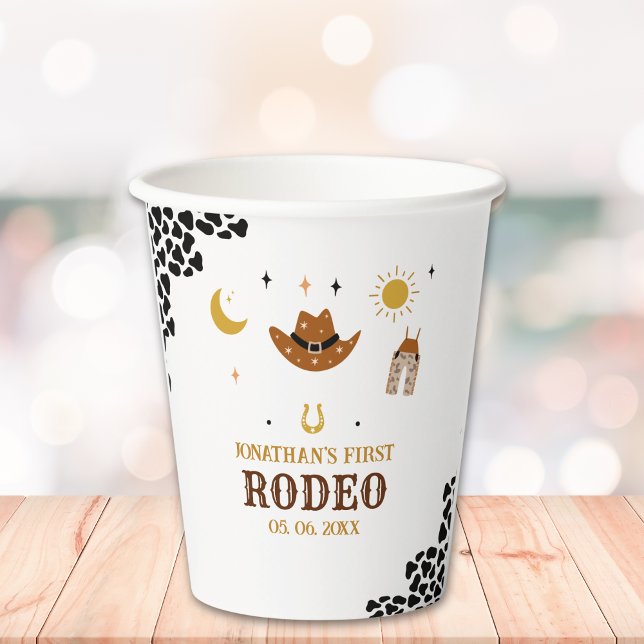 Gobelets En Papier Cowboy Birthday Boy (Créateur téléchargé)