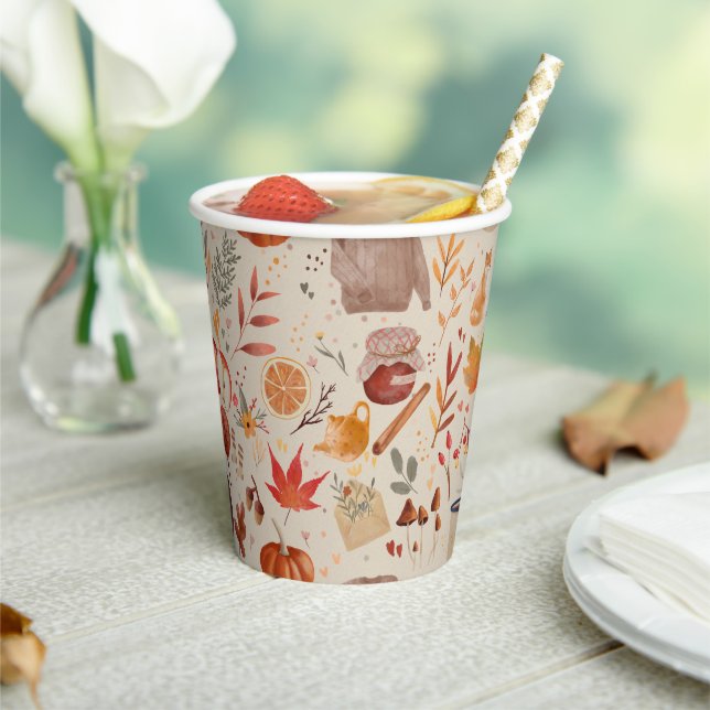 Gobelets En Papier Cozy Autumn Harvest (Insitu)