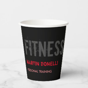 Gobelets En Papier Créative Retro Black Grey Dynamic Personal Trainer