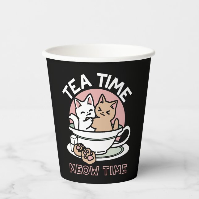 Gobelets En Papier Cuddin en coupe - Tea Time adorable (Recto)