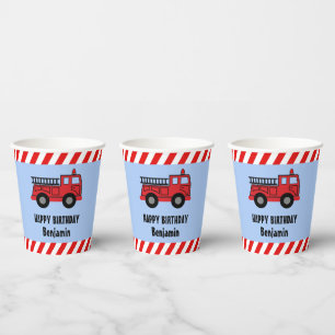 Gobelets En Papier Cups des Red Fire Truck Birthday