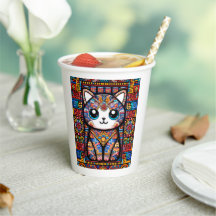 Cute Chat avec charme Motif traditionnel