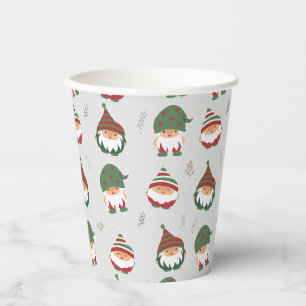 Gobelets En Papier Cute Chubby Elves de Noël Motif