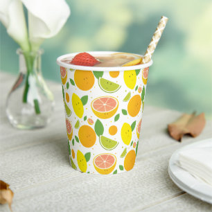 Gobelets En Papier Cute Citrus Fruit Paper Cups