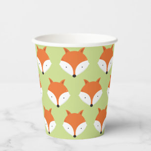 Gobelets En Papier Cute Fox Face Motif animal