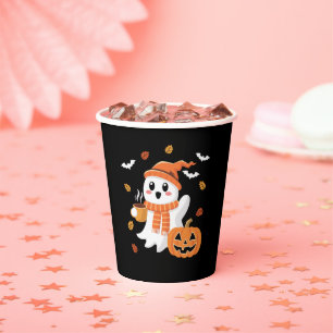 Gobelets En Papier Cute Ghost Boire Café de glace Halloween