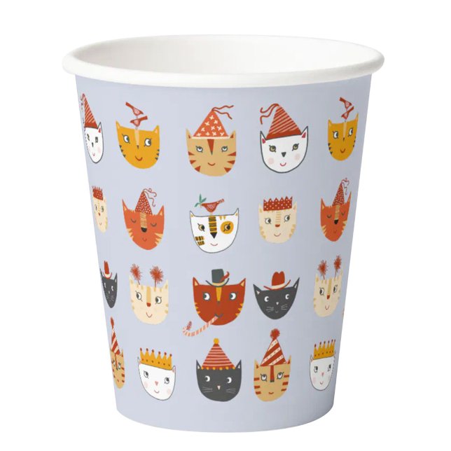 Gobelets En Papier Cute Kitty Chat (Cute kitty cat themed party paper cup)