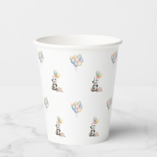 Gobelets En Papier Cute Panda animal Party Paper cups  (Recto)