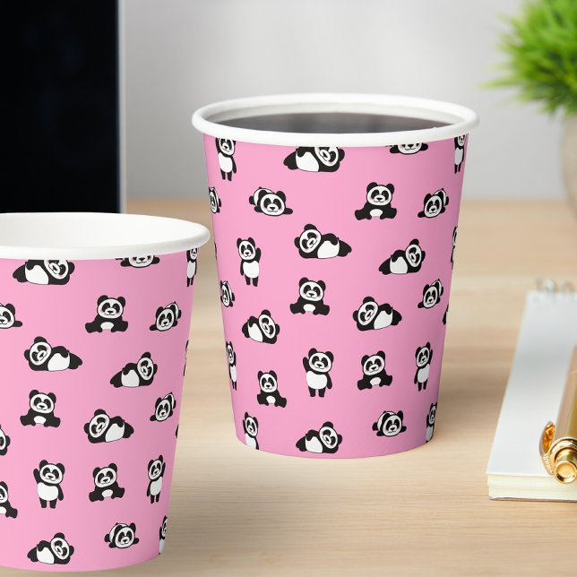 Gobelets En Papier Cute Panda Motif (Créateur téléchargé)
