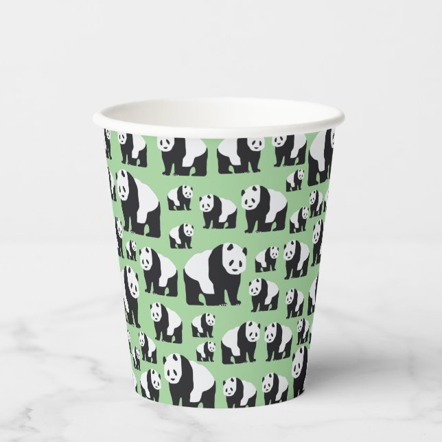 Gobelets En Papier Cute Panda Motif ours (Recto)