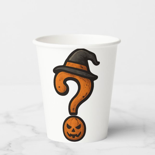 Gobelets En Papier Cute Pumpkin Halloween Question Mark Paper Cup (Recto)
