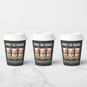 Gobelets En Papier Cute Spare Piggies Manger Salades