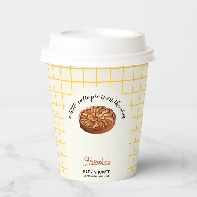 Gobelets En Papier Cutie Pie Thanksgiving Baby shower automne (Recto)