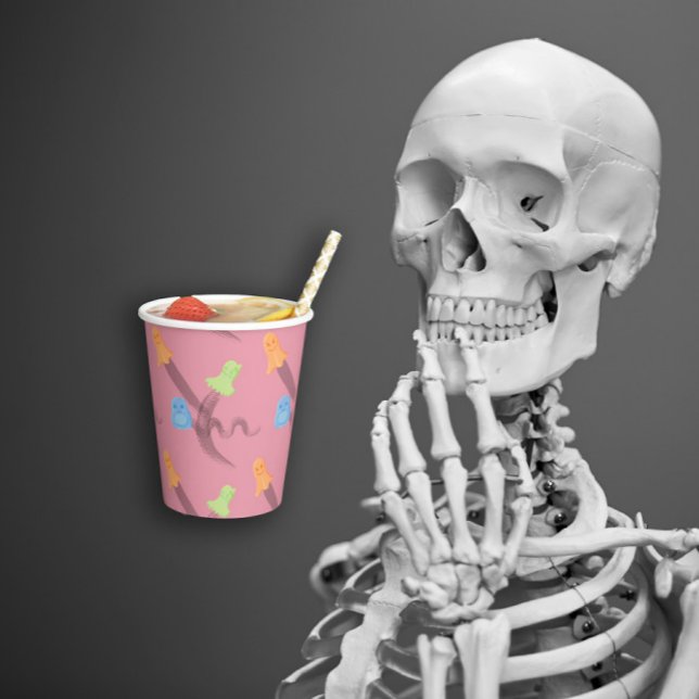 Gobelets En Papier De mignons fantômes en rose, Halloween (Cute ghosts in pink, Halloween Paper Cups
)