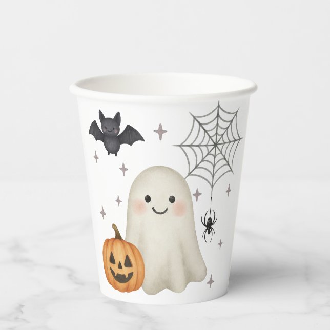 Gobelets En Papier Décor Baby shower Halloween (Recto)