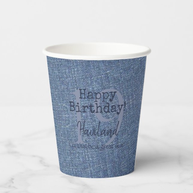 Gobelets En Papier Denim Look Cups papier personnalisables HAMbyWG (Verso)