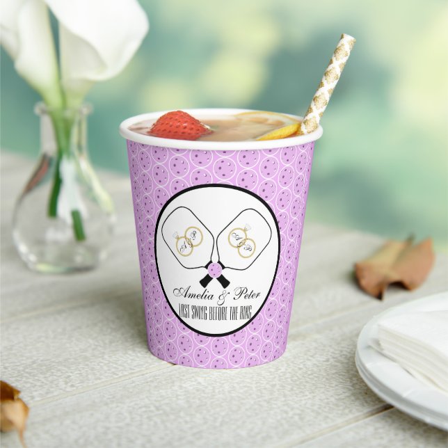 Gobelets En Papier Dernier Swing avant le mariage de l'anneau Pickleb (Insitu)