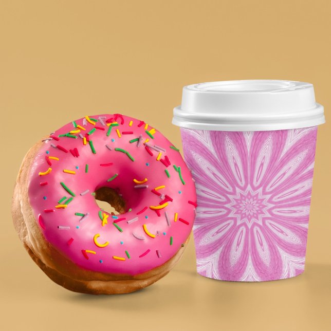 Gobelets En Papier Design Faux Tulle Rose (Créateur téléchargé)