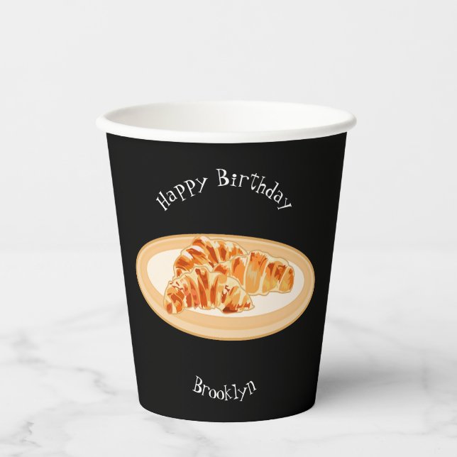 Gobelets En Papier Dessin du Croissant (Recto)
